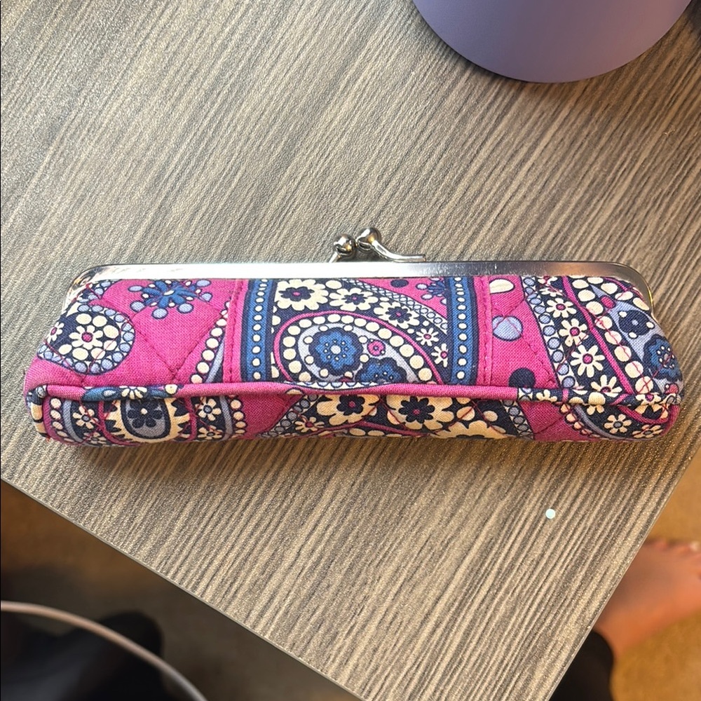Vera Bradley Pink Patterned glasses case